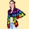 Tie Dye Rainbow Flannel - Rainbow Pride Flag Buffalo Plaid Shirt product 3